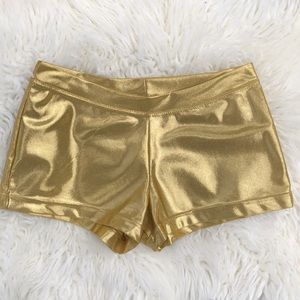 Capezio | Gold Spandex Shorts